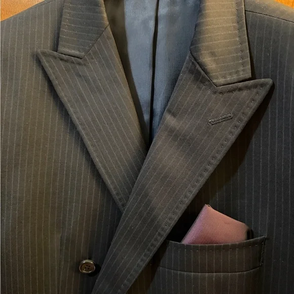 MICHAEL Michael Kors Double-Breasted Pinstripe Blazer